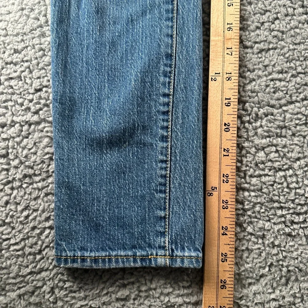 Levis 501 S Jeans Womens 12‎ Premium Button Fly Straight Leg Skinny Distressed